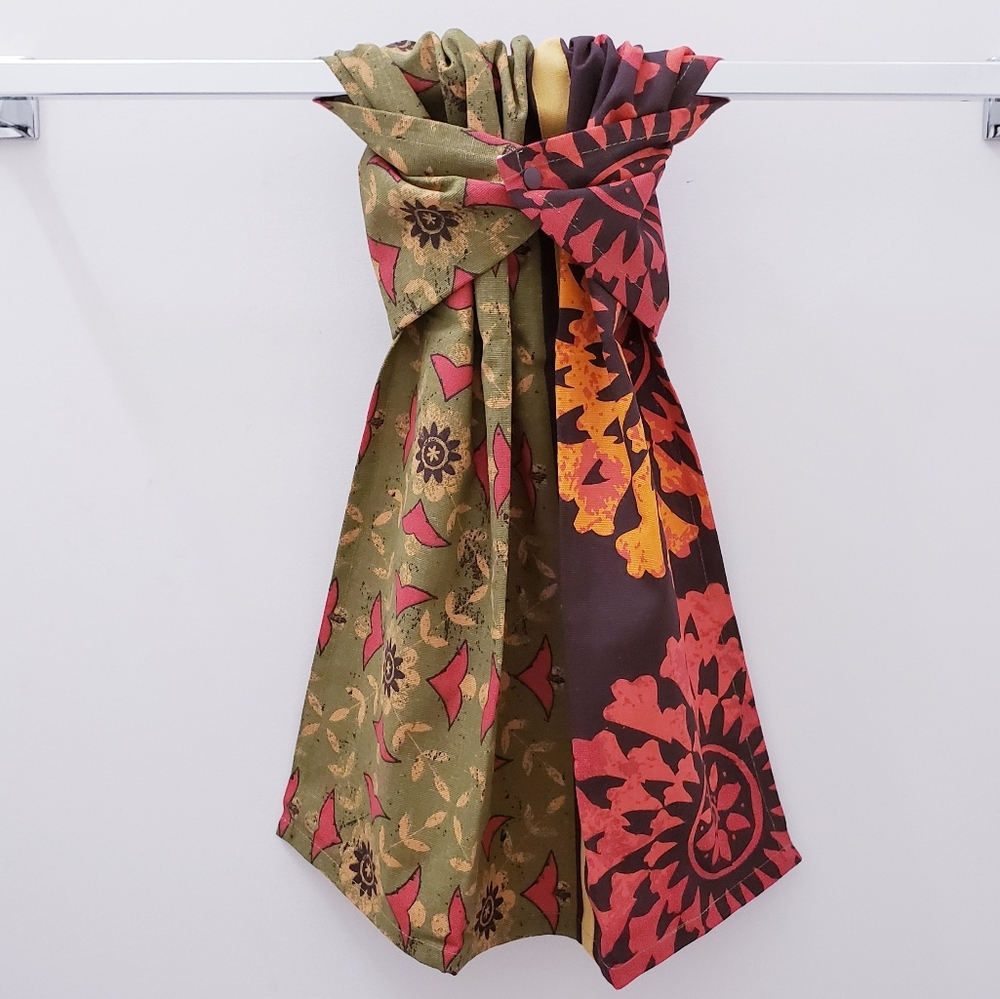 ❤️NEW! 9084-A ■Tuscan Sun Hang'N'Snap HAND Towel *20x28 🤍Brown Snap